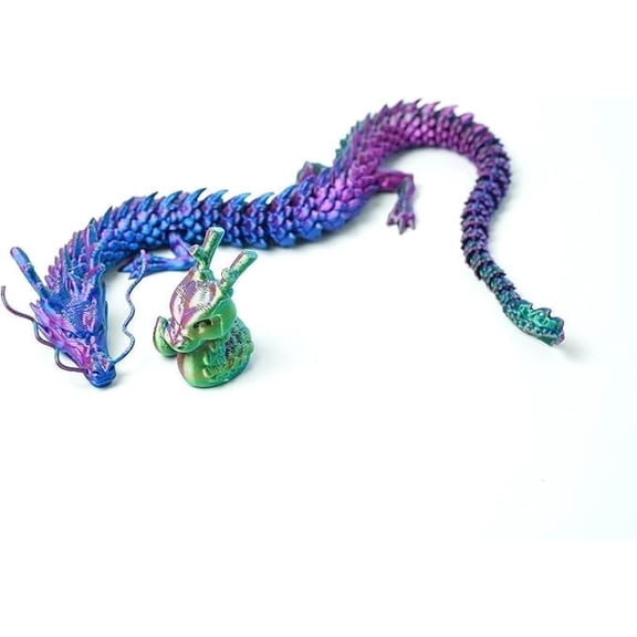12INCH 3D Printed Dragon Model,Flexible Animals Toy Statue,Movable Joints,Home Office Decor,Interesting Toys for Autism/ADHD,Festival Gifts toco,Fidget Toys, Executive Desk Animals Toy