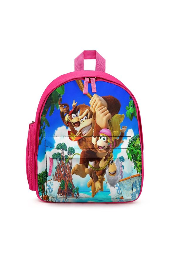 12In Small Don-key Kon Backpack with Pocket Travel Bag Fashion Bookbag Casual Daypack