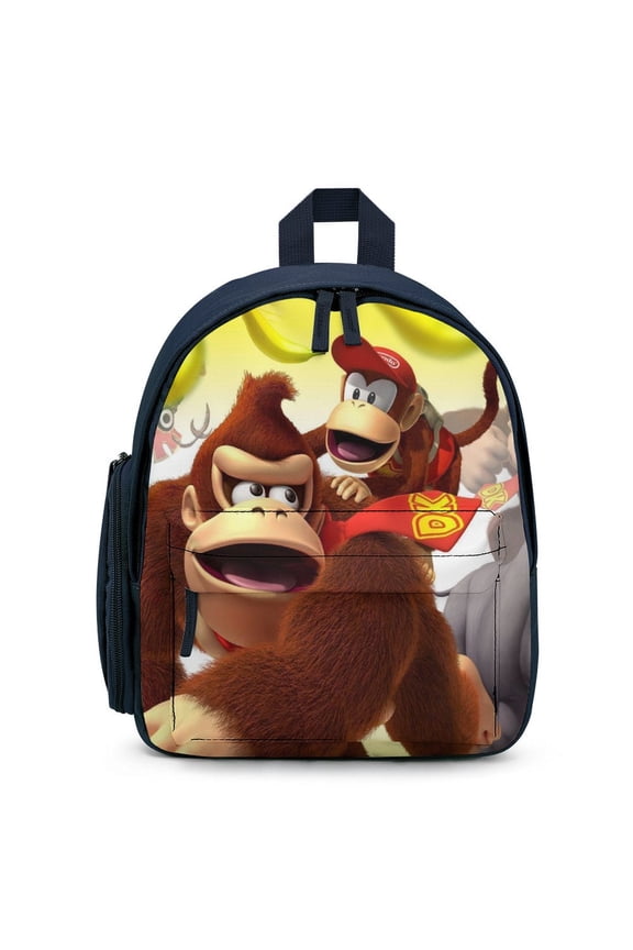 12In Small Don-key Kon Backpack with Pocket Travel Bag Fashion Bookbag Casual Daypack