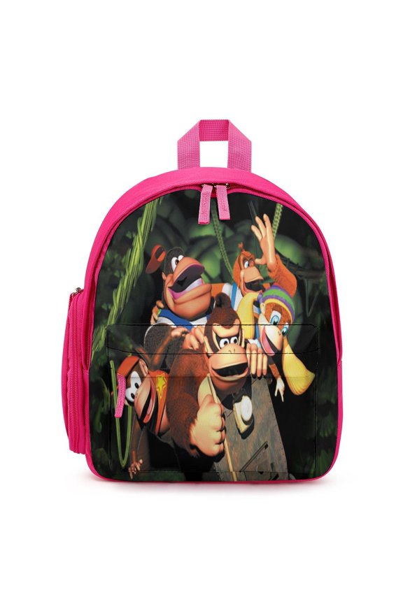 12In Small Don-key Kon Backpack with Pocket Travel Bag Fashion Bookbag Casual Daypack