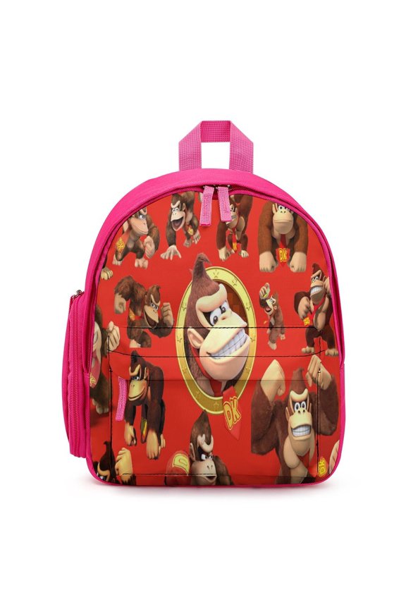 12In Small Don-key Kon Backpack with Pocket Travel Bag Fashion Bookbag Casual Daypack