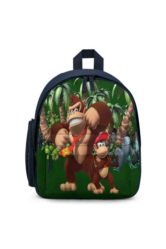 12In Small Don-key Kon Backpack with Pocket Travel Bag Fashion Bookbag Casual Daypack