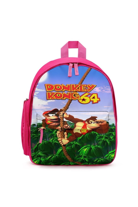 12In Small Don-key Kon Backpack with Pocket Travel Bag Fashion Bookbag Casual Daypack