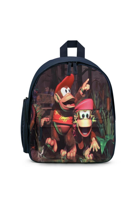 12In Small Don-key Kon Backpack with Pocket Travel Bag Fashion Bookbag Casual Daypack