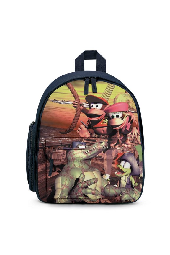 12In Small Don-key Kon Backpack with Pocket Travel Bag Fashion Bookbag Casual Daypack