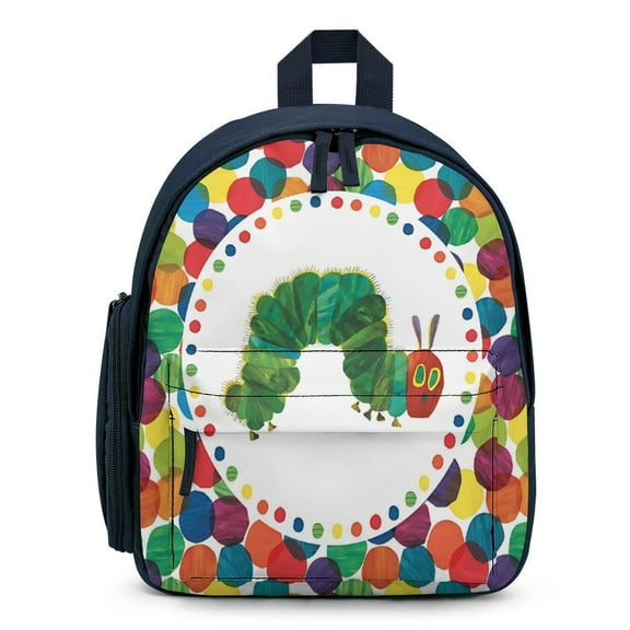 12In Small Hungry Caterpill-a Backpack with Pocket Travel Bag Fashion Bookbag Casual Daypack