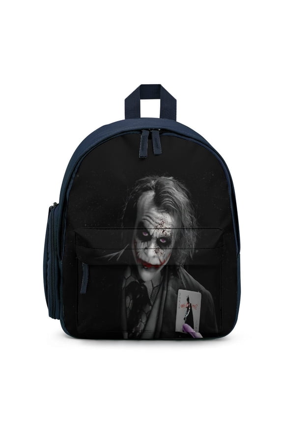 12In Small Joker Backpack with Pocket Travel Bag Fashion Bookbag Casual Daypack