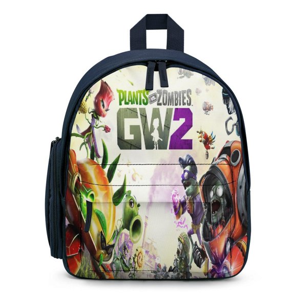 12In Small Plants Vs Zombie Backpack with Pocket Travel Bag Fashion Bookbag Casual Daypack