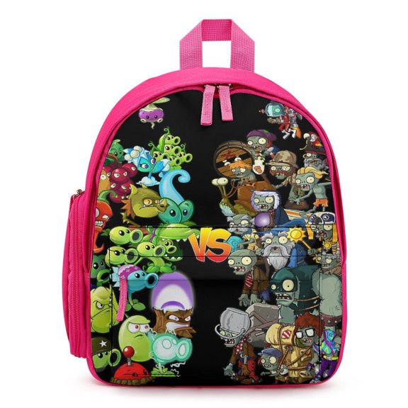 12In Small Plants Vs Zombie Backpack with Pocket Travel Bag Fashion Bookbag Casual Daypack