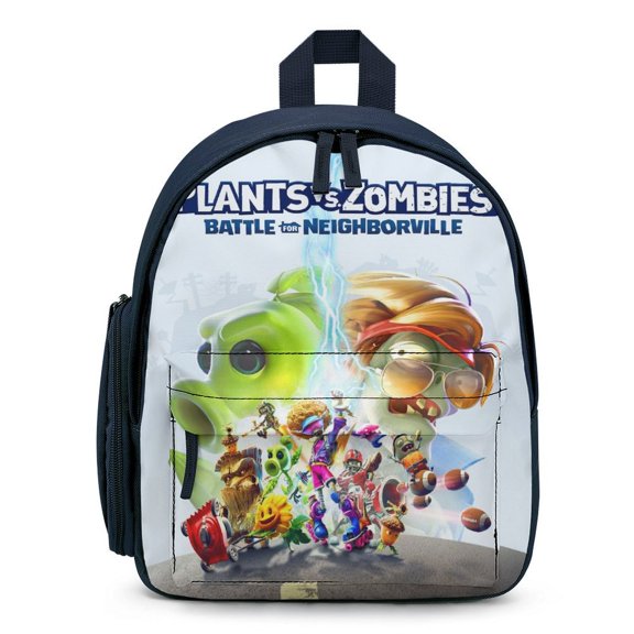 12In Small Plants Vs Zombie Backpack with Pocket Travel Bag Fashion Bookbag Casual Daypack