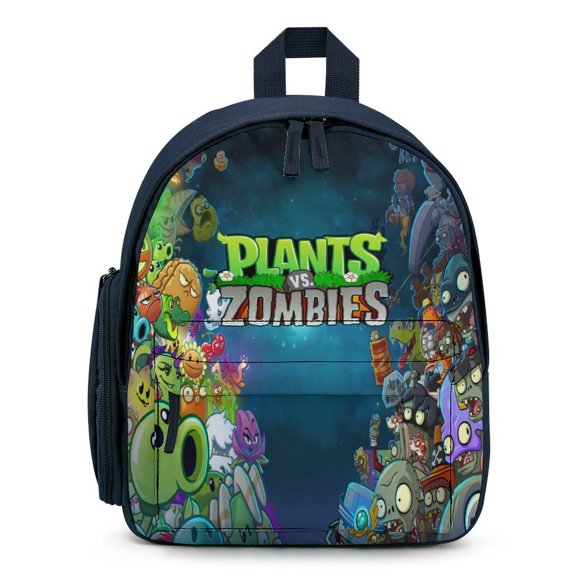 12In Small Plants Vs Zombie Backpack with Pocket Travel Bag Fashion Bookbag Casual Daypack