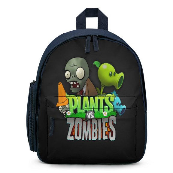 12In Small Plants Vs Zombie Backpack with Pocket Travel Bag Fashion Bookbag Casual Daypack