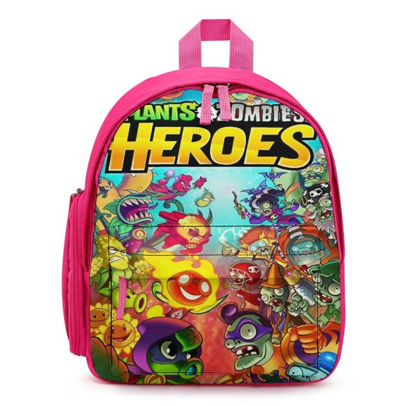 12In Small Plants Vs Zombie Backpack with Pocket Travel Bag Fashion Bookbag Casual Daypack