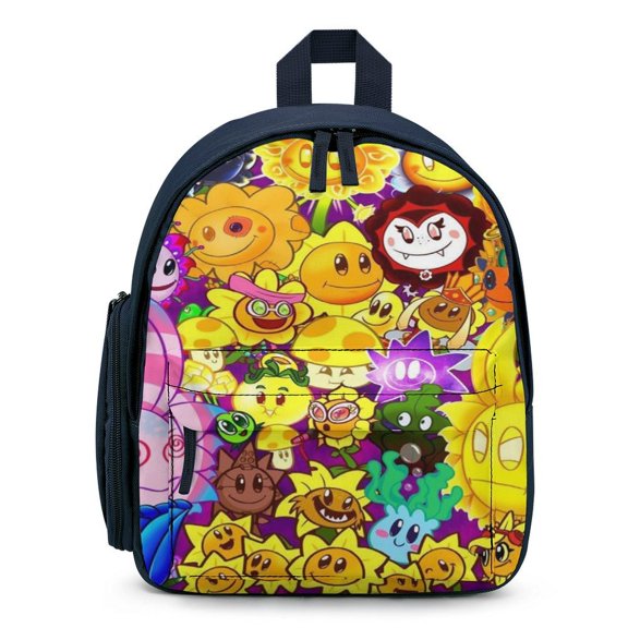 12In Small Plants Vs Zombie Backpack with Pocket Travel Bag Fashion Bookbag Casual Daypack