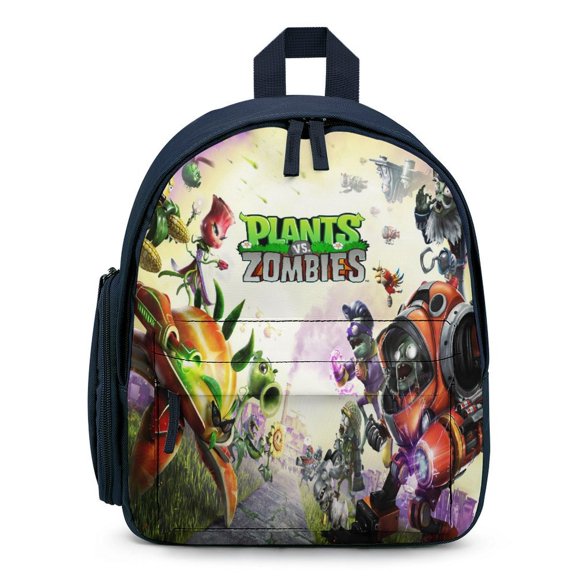 12In Small Plants Vs Zombie Backpack with Pocket Travel Bag Fashion Bookbag Casual Daypack