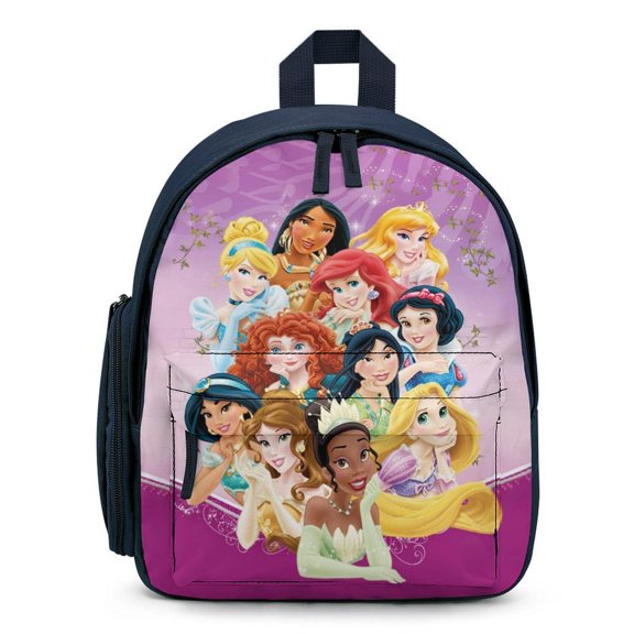 12In Small Princes Backpack with Pocket Travel Bag Fashion Bookbag Casual Daypack