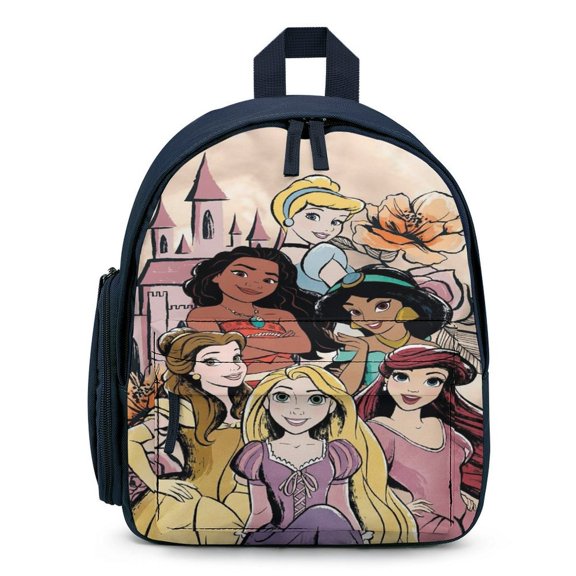 12In Small Princes Backpack with Pocket Travel Bag Fashion Bookbag Casual Daypack