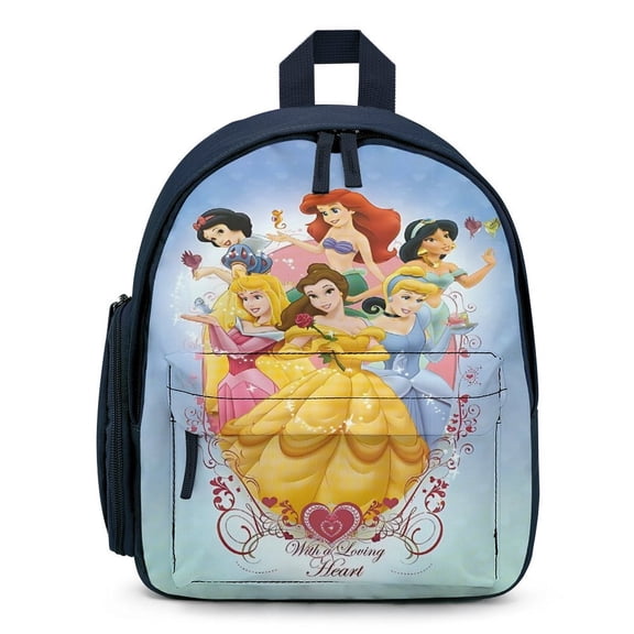 12In Small Princes Backpack with Pocket Travel Bag Fashion Bookbag Casual Daypack