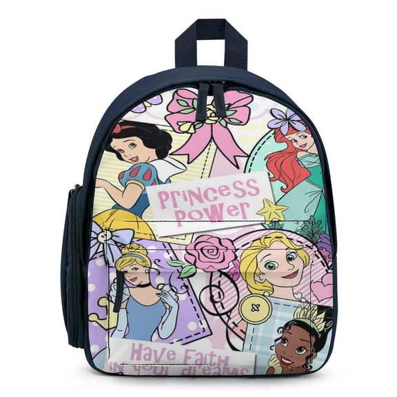 12In Small Princes Backpack with Pocket Travel Bag Fashion Bookbag Casual Daypack