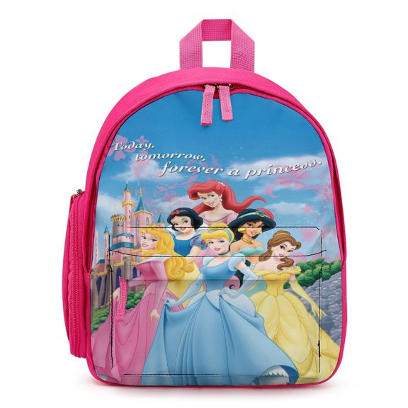 12In Small Princes Backpack with Pocket Travel Bag Fashion Bookbag Casual Daypack