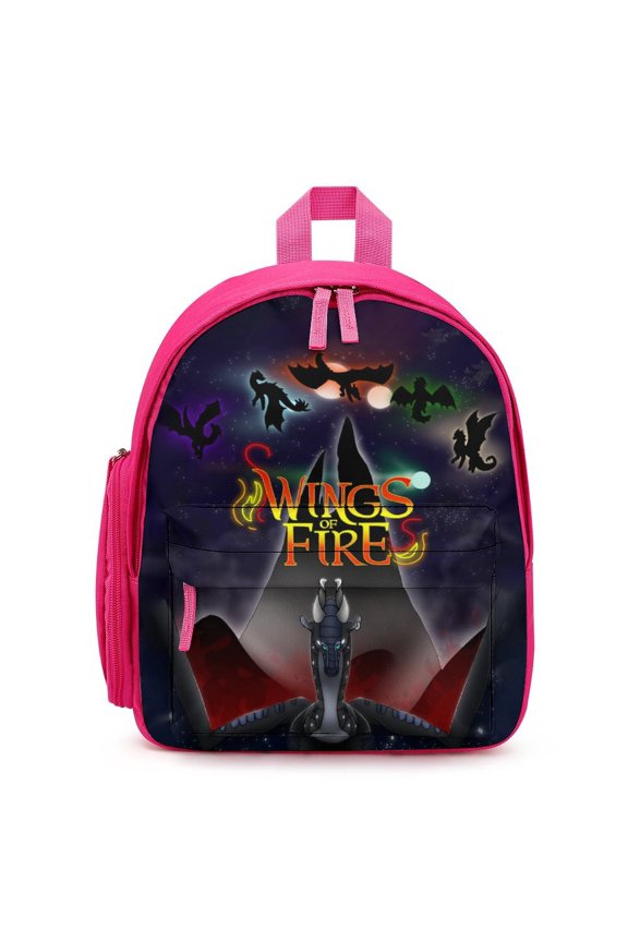 12In Small Wings Dragon Fire Backpack with Pocket Travel Bag Fashion Bookbag Casual Daypack