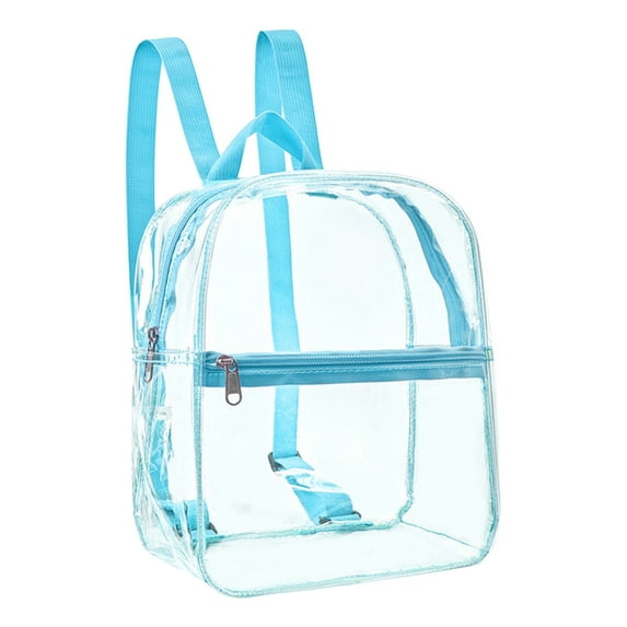 12Inch Clear Backpacks Purses Small Stadium Approved Transparent Travel Daypacks Teenager Cute Backpack Bookbag Over 7 Years Old