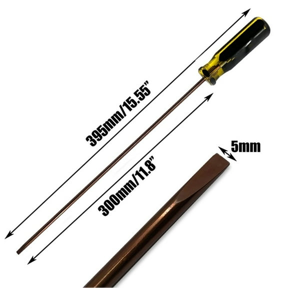 12Inch Extended Screwdriver Long Slotted Cross Screwdriver Rubber Handle Multipurpose Magnetic Electric Screwdriver Tools Sl Fangkenuo