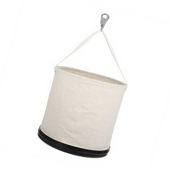 12Inch Hard Bottom Tool Bag Canvas Utility Bucket Multiple Pockets Adjustable Shoulder Strap For Organized Storage