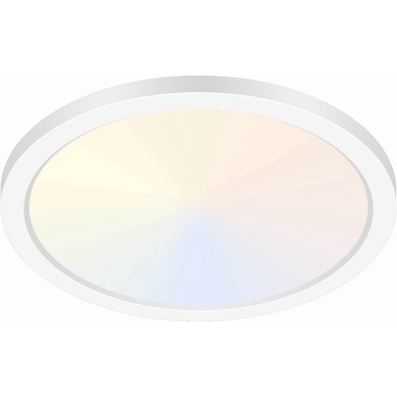 12Inch LED Flush Mount Ceiling Light Fixture,5 Color Temperature Options Closet Light Fixture,Small Round Slim Surface Ceiling Lights for Hallway Bathroom Bedroom Kitchen Bedroom