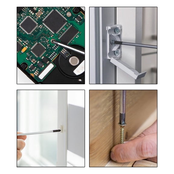 12Inch Long Slotted Cross Screwdriver Magnetic Screwdriver with Rubber Handle B