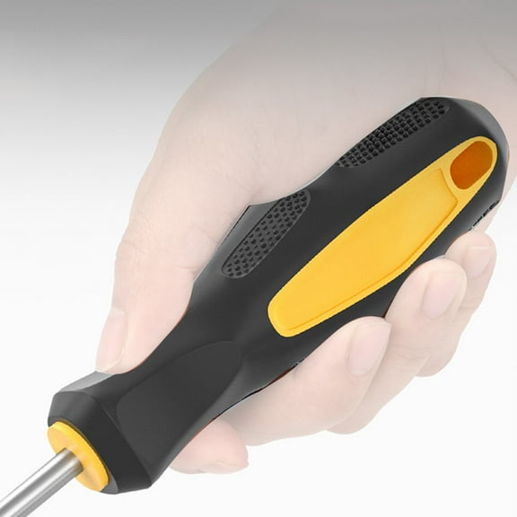 12Inch Long Slotted Cross Screwdriver Magnetic Slotted Screwdriver With Rubber Handle Tools Accessories 250Mm*6Mm B Smile Home