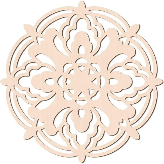 12Inch Mandala Sacred Geometry Wall Art Wooden Wall Hanging Decor Laser Cut Wooden Wall Sculpture for Wall Hanging Art Home Decoration for DIY