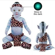 12Inch Night Light Avatar Realistic Reborn Baby Dolls Boys And Girls Full Vinyl Washable Alive LOL Toys Gift For Children