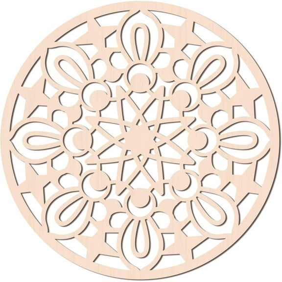 12Inch Sacred Geometry Wooden Wall Art Laser Cut Wooden Wall Sculpture for DIY