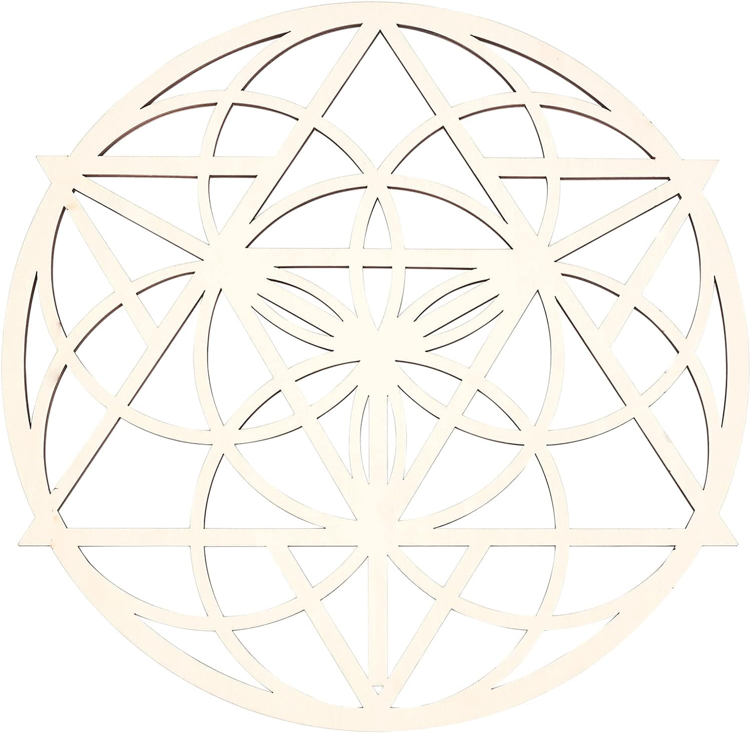 12Inch Wooden Flower of Life Sacred Geometry Wall Art Wood Wall Decor ...