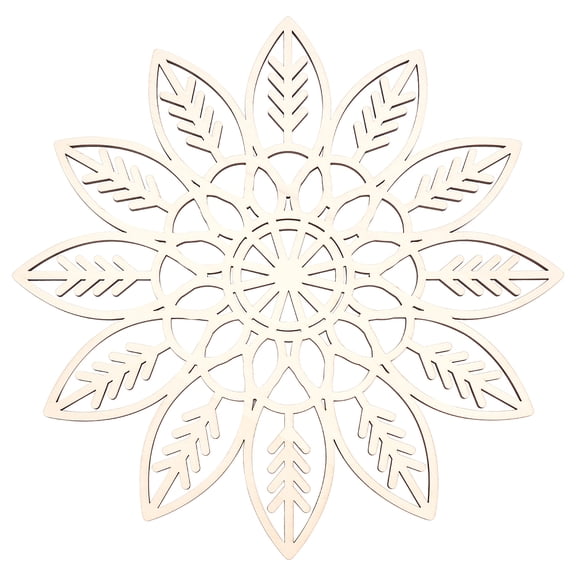 12Inch Wooden Leaves Sacred Geometry Wall Art Wood Wall Decor Meditation Decor Wall Sculpture for Home