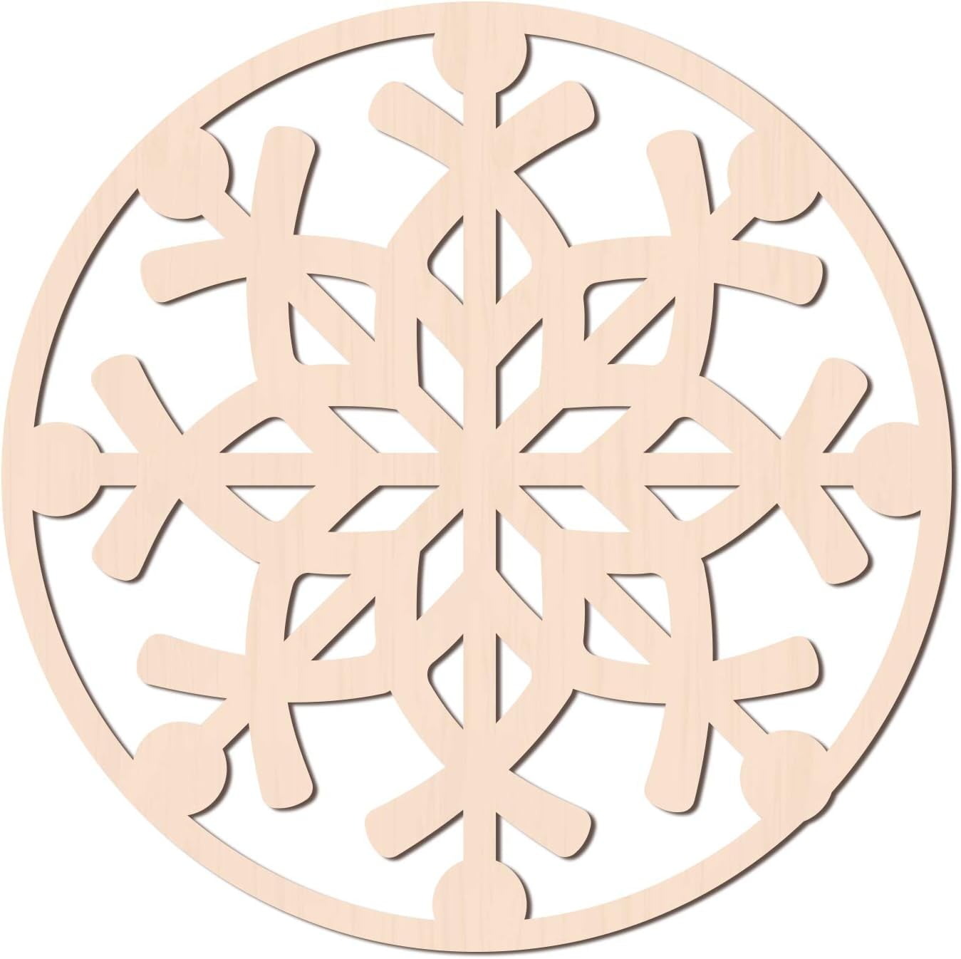 12Inch Wooden Snowflake Wall Art Sacred Geometry Home Decor, Laser Cut ...