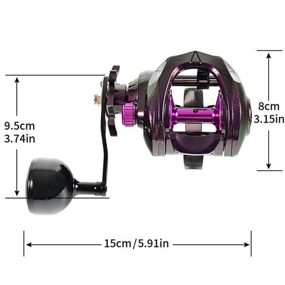 12KG Max Drag Baitcasting Reel 5.3:1 Fishing Wheel Wide-body Long-range Droplet Wheel for Sea/ Boat Fishing Baitcast Reels Pesca