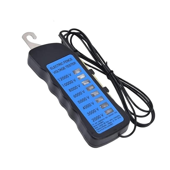 Electric Fence Voltages Tester Fault Finder Farming Equipment Portable Testing Tool 2000V to 12000V 8 Neons Lights