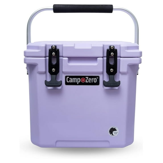 12L-12.6 Quart Portable Hard Cooler Ice Chest, Perfect for Drinks, Lunch, Beach, Picnics, Boating, Camping and Travel with 2 Molded-in Cup Holders and Folding Aluminum Handle