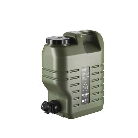 12L Camping Water Containers Portable Emergency PE Water Tank with Faucet for Camping Hiking