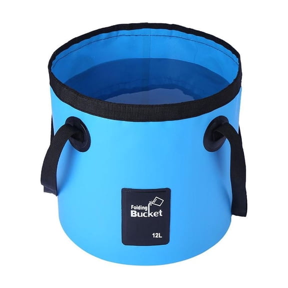 12L Collapsible Bucket with Handle, Multifunctional Foldable Water Container, Car Wash Bucket Foldable Water Storage Container for Camping Fishing Beach Gardening