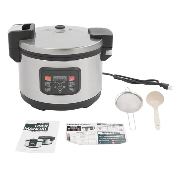 12L Commercial Boba Pearl Cooker 110V US Plug, 1850W Automatic Sago Tapioca Cooking Pot, Keep Warm Function For Bubble Tea Shop