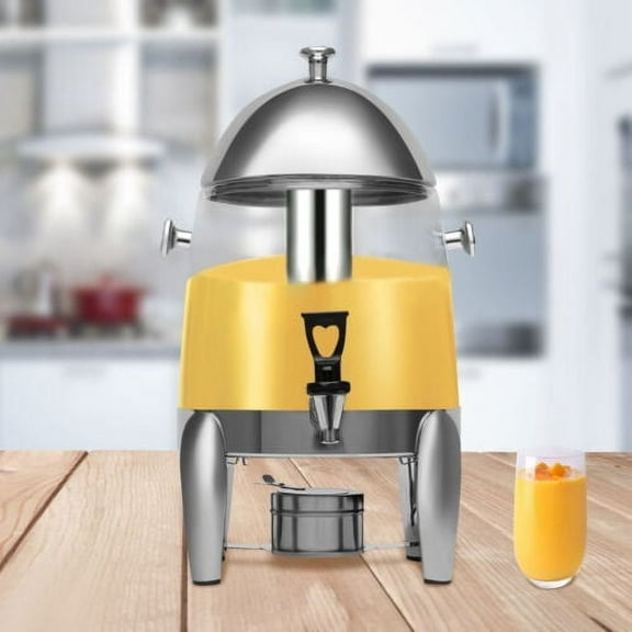 Hot Beverage Dispenser, 12L Capacity with 400W Electric/Alcohol Heating, 95-185F for Restaurants/Coffee Shops