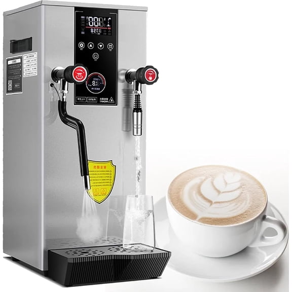 12L Commercial Milk Frother, 2500W Automatic Steam Boiling Water Machine, Electric Steam Milk Frothing Machine, Espresso Coffee Milk Foam Machine