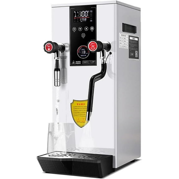 12L Commercial Milk Frother Steamer, Full-Automatic Steam Boiling Water Frothing Machine, Electric Coffee Foam Maker, for Coffee, Milk, Bubble Tea, Milk Tea
