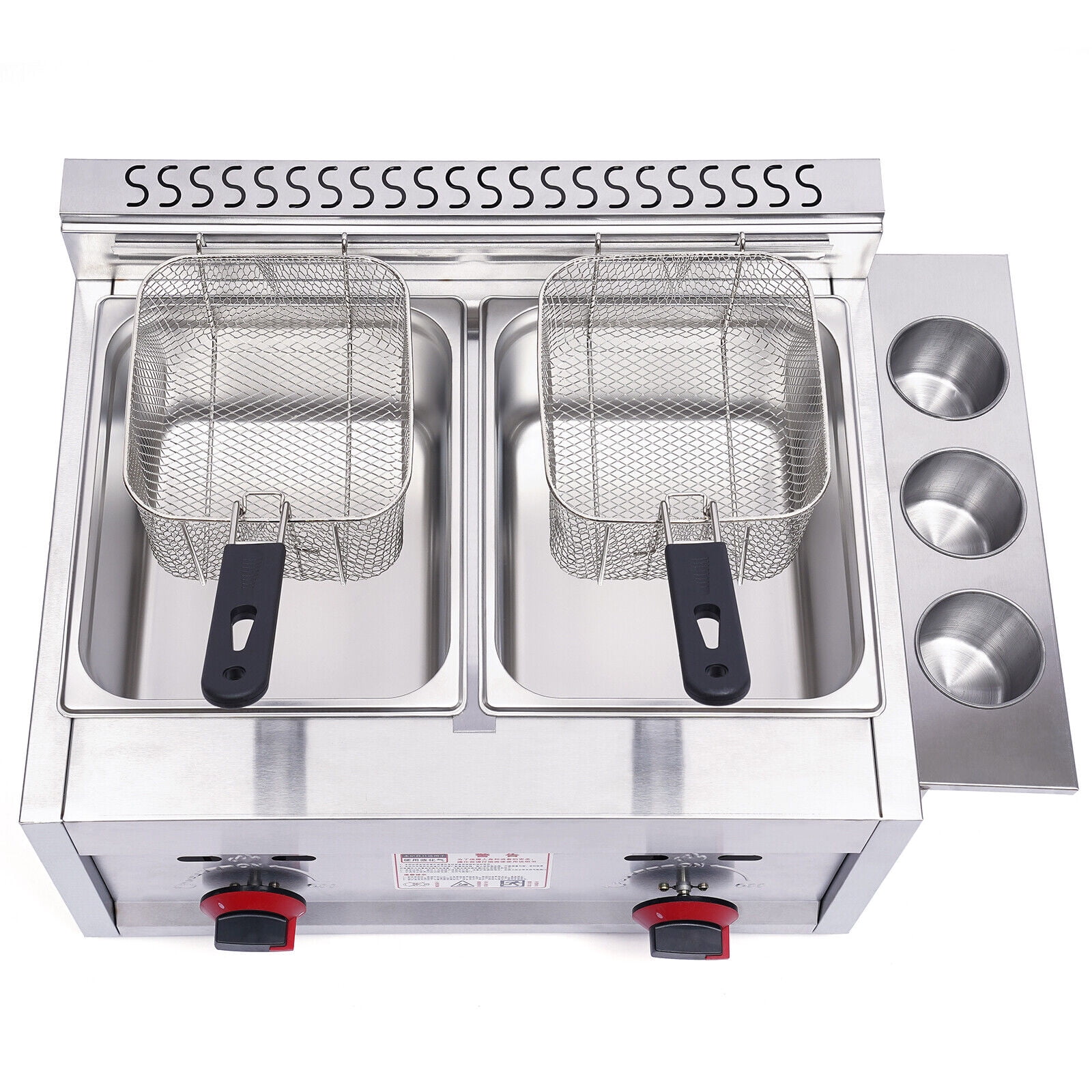 VEVOR Outdoor Propane Deep Fryer, Double Burners Commercial Fryer