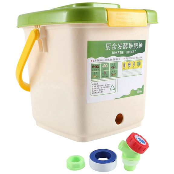 12L Compost Bin Recycle Composter Aerated Compost Bin PP Organic Homemade Trash Can Bucket Kitchen Garden Food Waste Bins