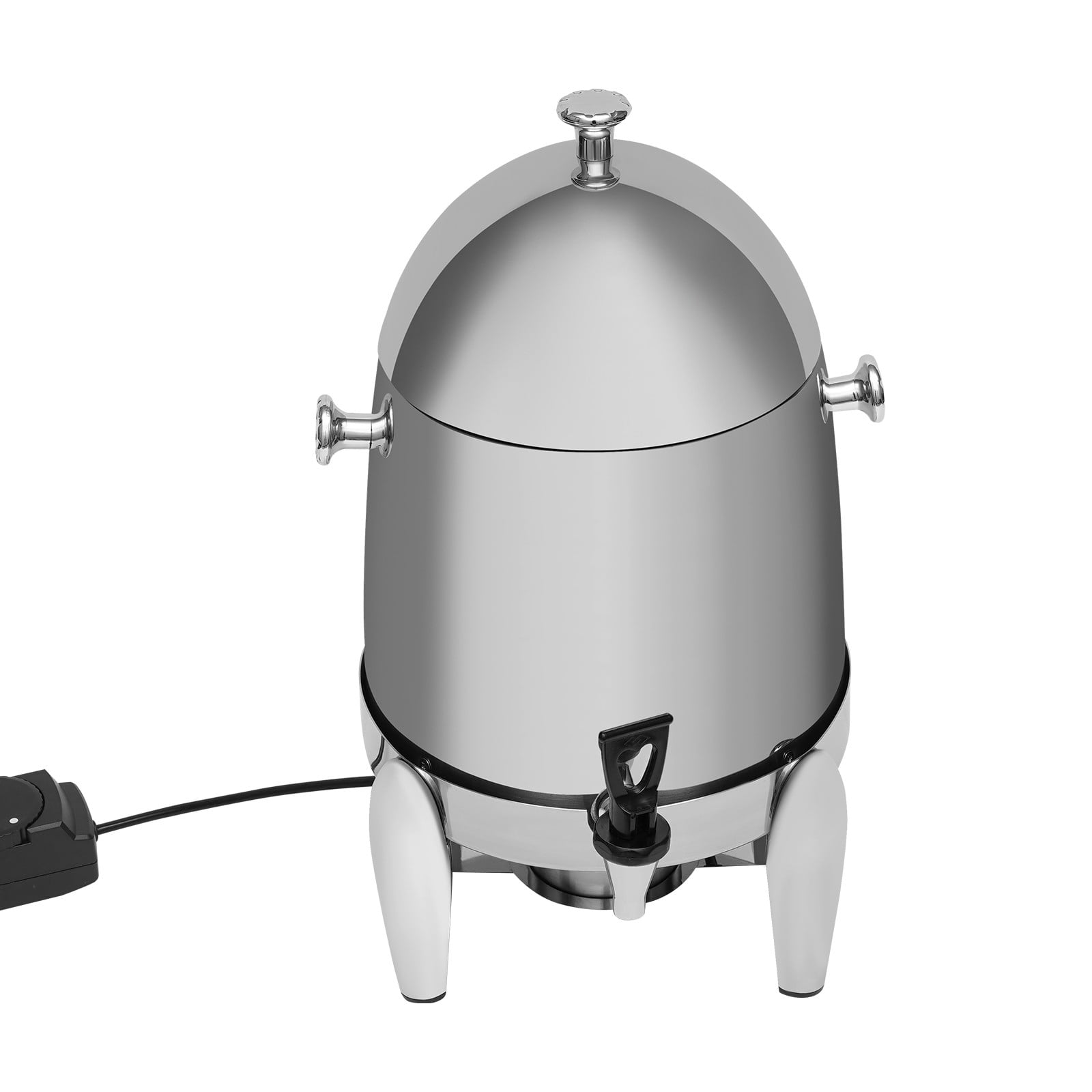 12L Hot Beverage Dispenser, Commercial Stainless Steel Hot Water Dispenser, Electric Heating & Alcohol Burner Ready, Easy Carry Handle, for Buffet Wedding