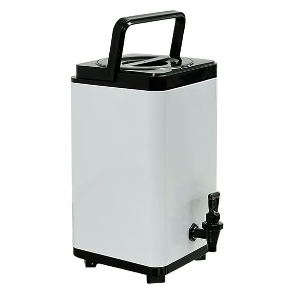 12L Insulated Barrel Beverage Dispenser Milk Tea Barrel, Dispenser 9.6''Wx12''Dx20.4''H